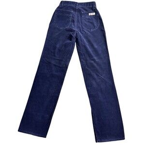 VTG Crestline High Waisted Corduroy Pants Size 10 Straight Leg 1970s Navy Boho